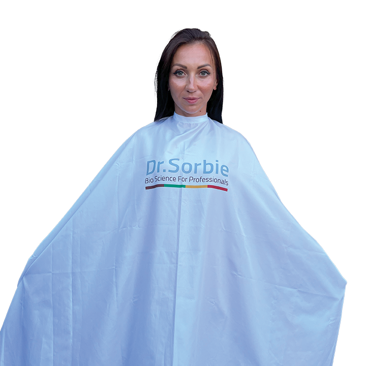Dr. Sorbie Professional White Water-Repellent Salon Cape